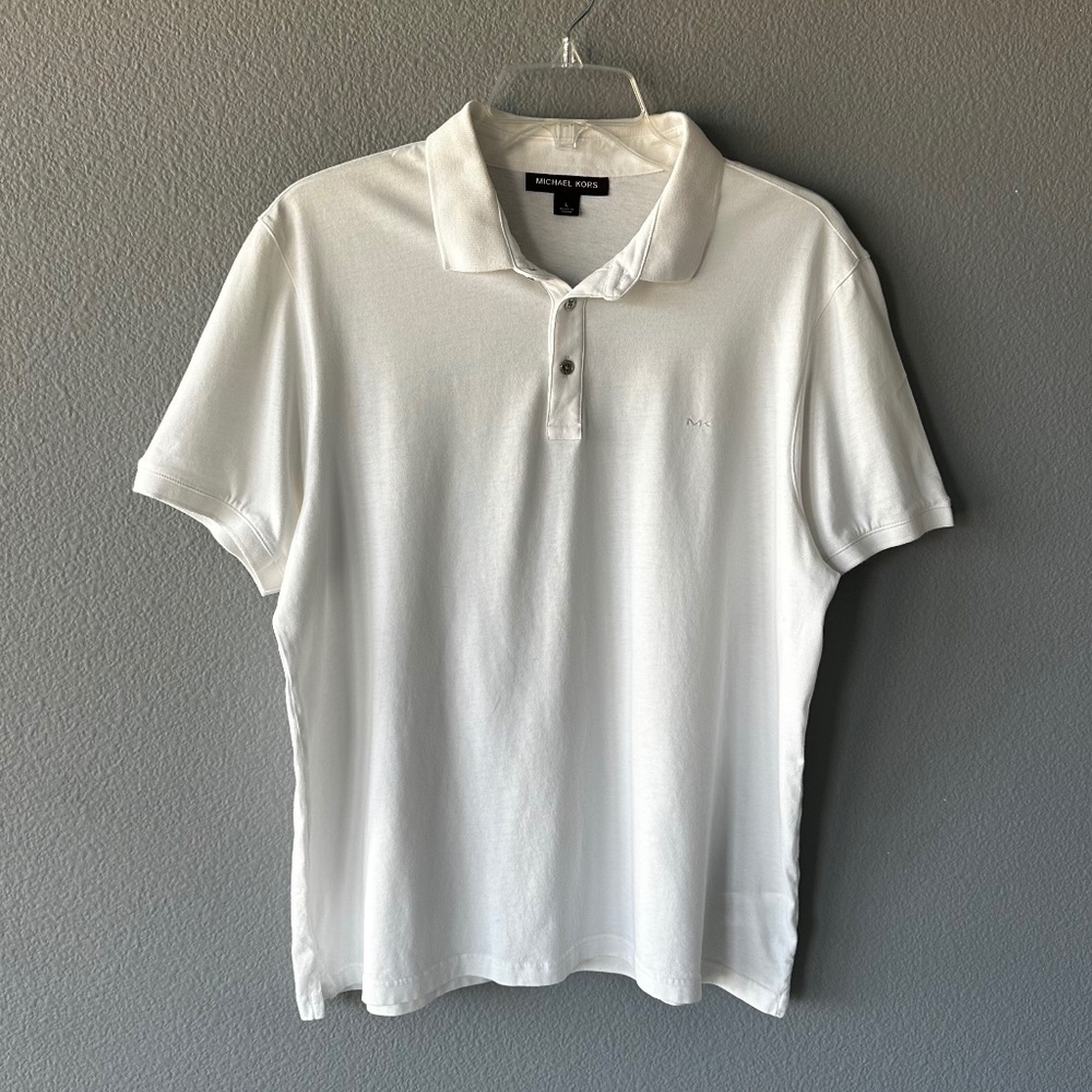 Michael Kors Men White Polo Shirt